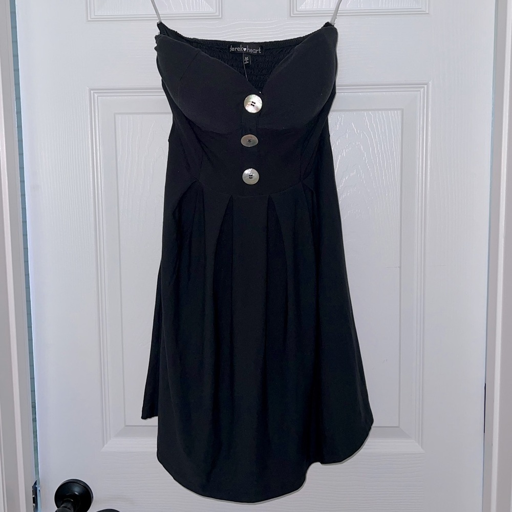 3/$10 NWT Derek Heart Black Strapless Dress